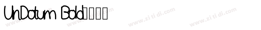 UnDotum Bold字体转换